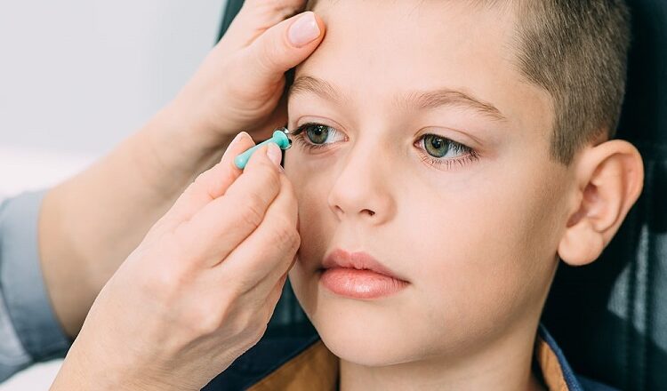 Child Wearing Contact Lenses